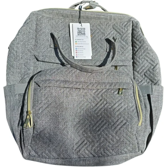 LOVEVOOK Padded Laptop Backpack Grey Travel New With Tags - Picture 1 of 6